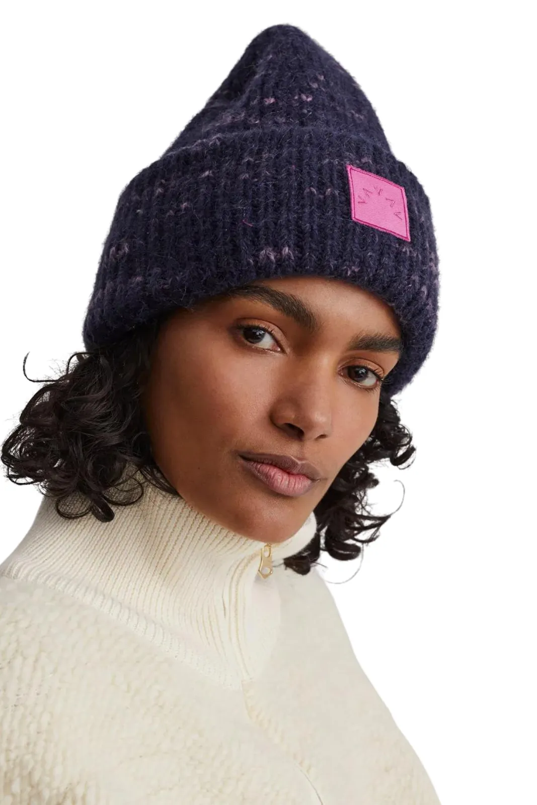 Dale Beanie Navy/Super Pink