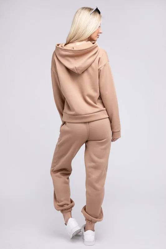 Drop Shoulder Hoodie & Joggers Set