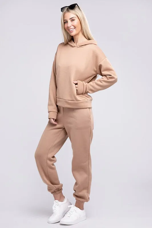 Drop Shoulder Hoodie & Joggers Set