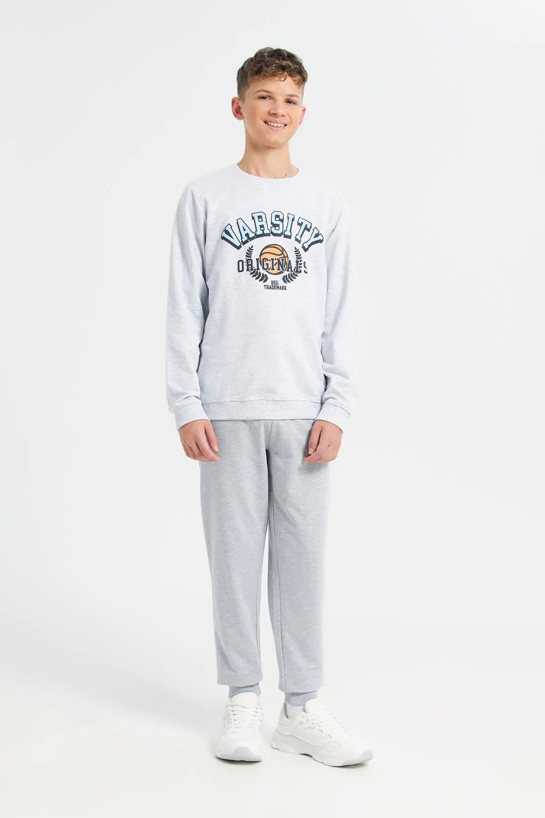 Ecru Mel Graphic Sweatshirt