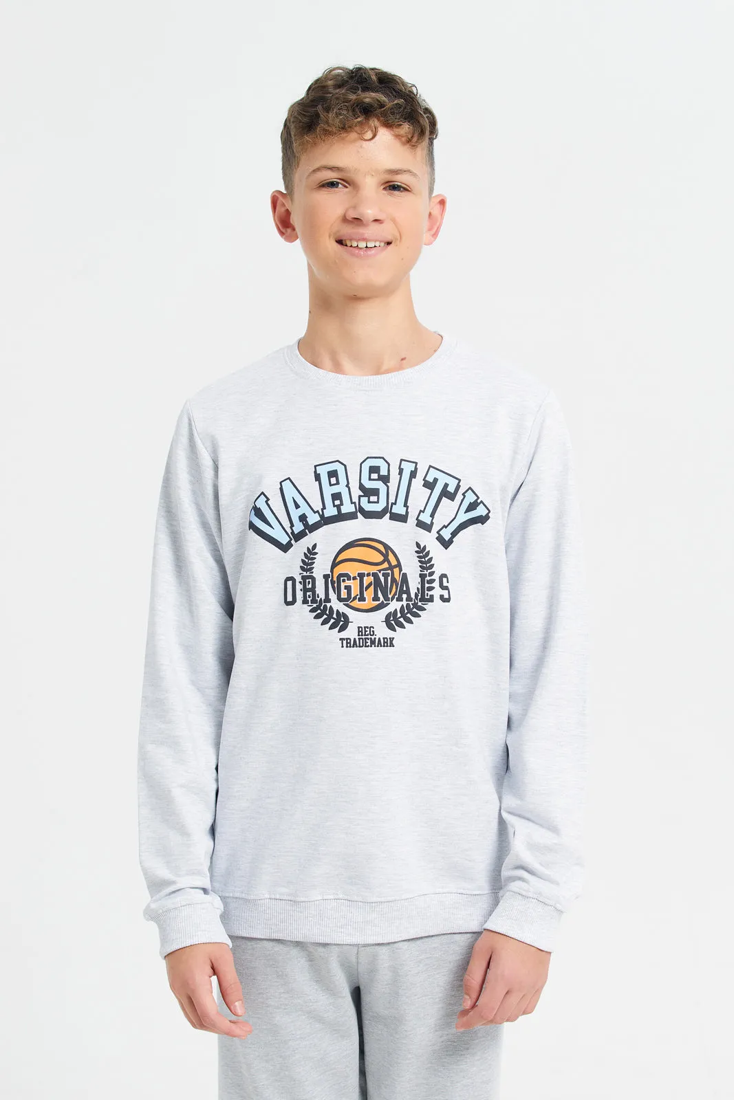 Ecru Mel Graphic Sweatshirt