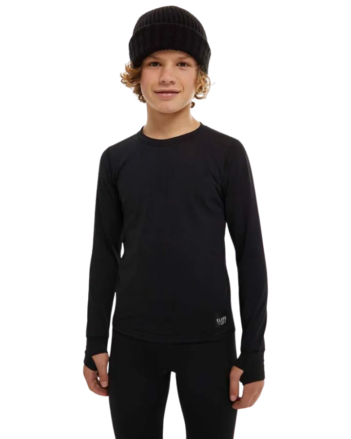 Elude Boys Crew Neck Top - True Black - 2023