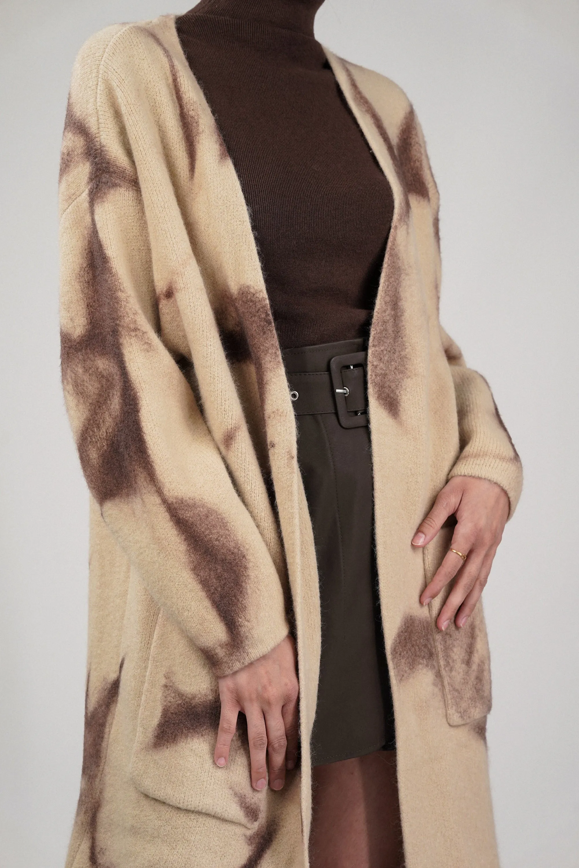 Espresso Wrap Long Cardigan