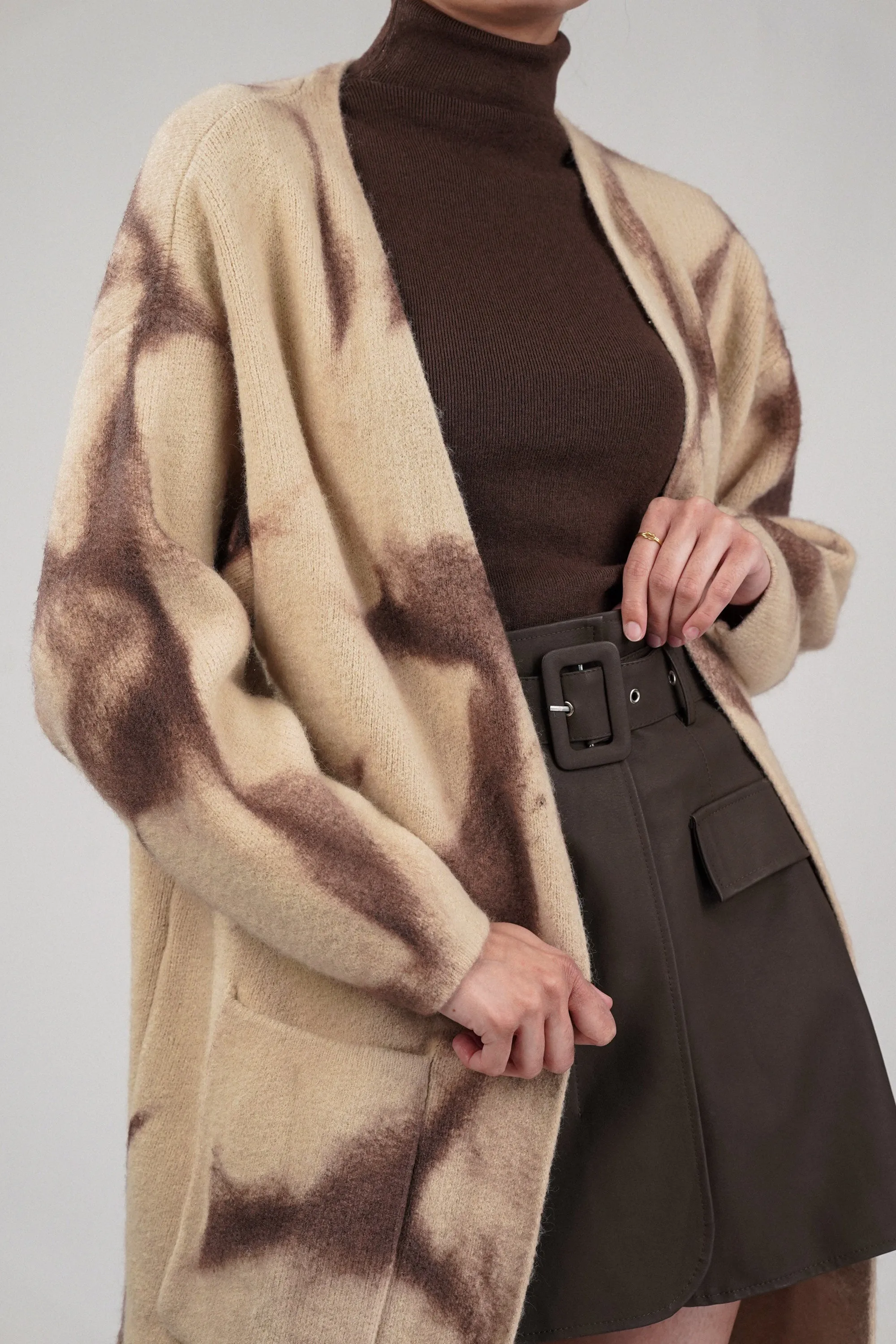 Espresso Wrap Long Cardigan