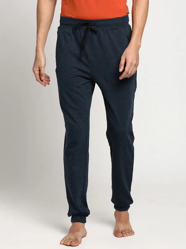 Essentials Blue Melange Solid Joggers