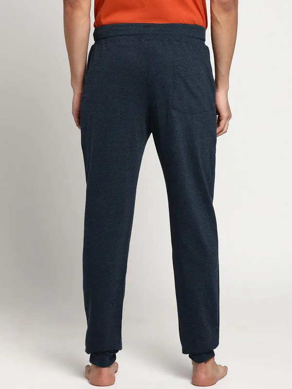 Essentials Blue Melange Solid Joggers