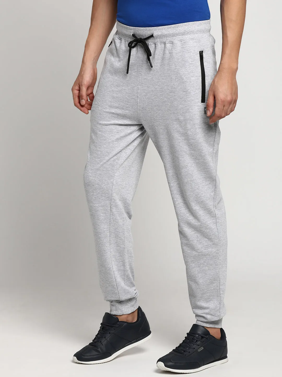 Essentials Grey Melange Solid Joggers