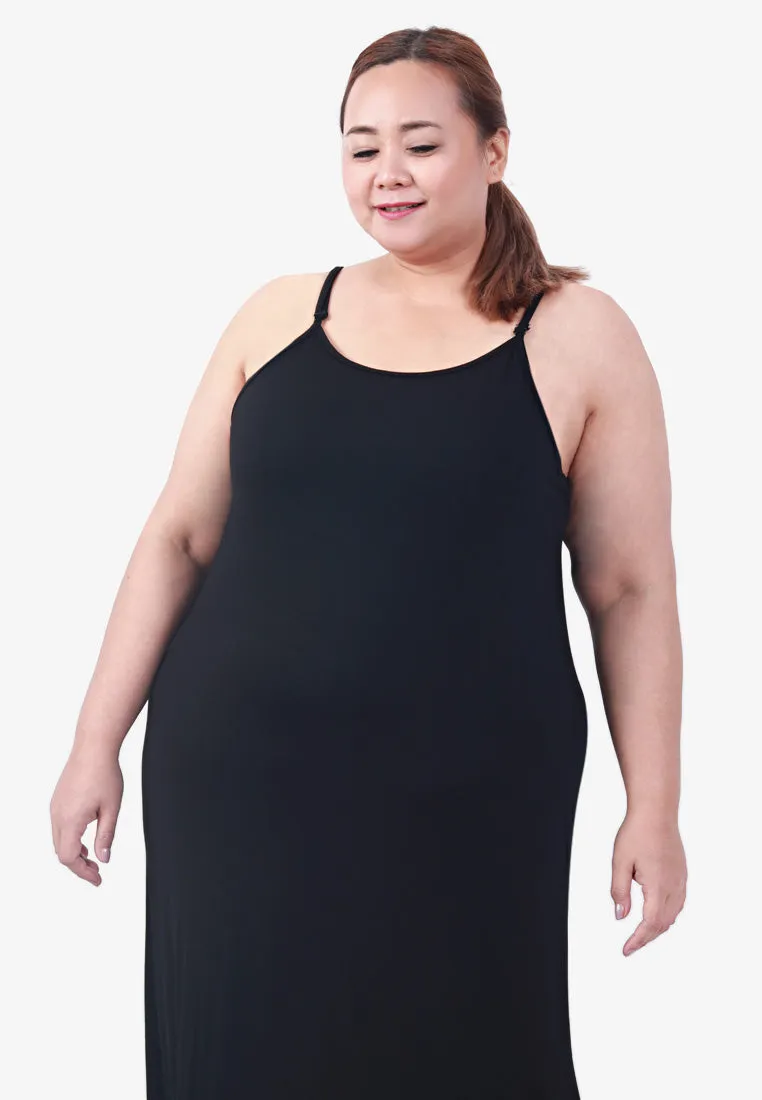 Ethereal INVISIBLE Lightweight Inner Camisole Dress - Black