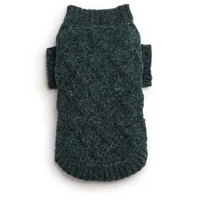 FabDog Chenille Sweater - Emerald