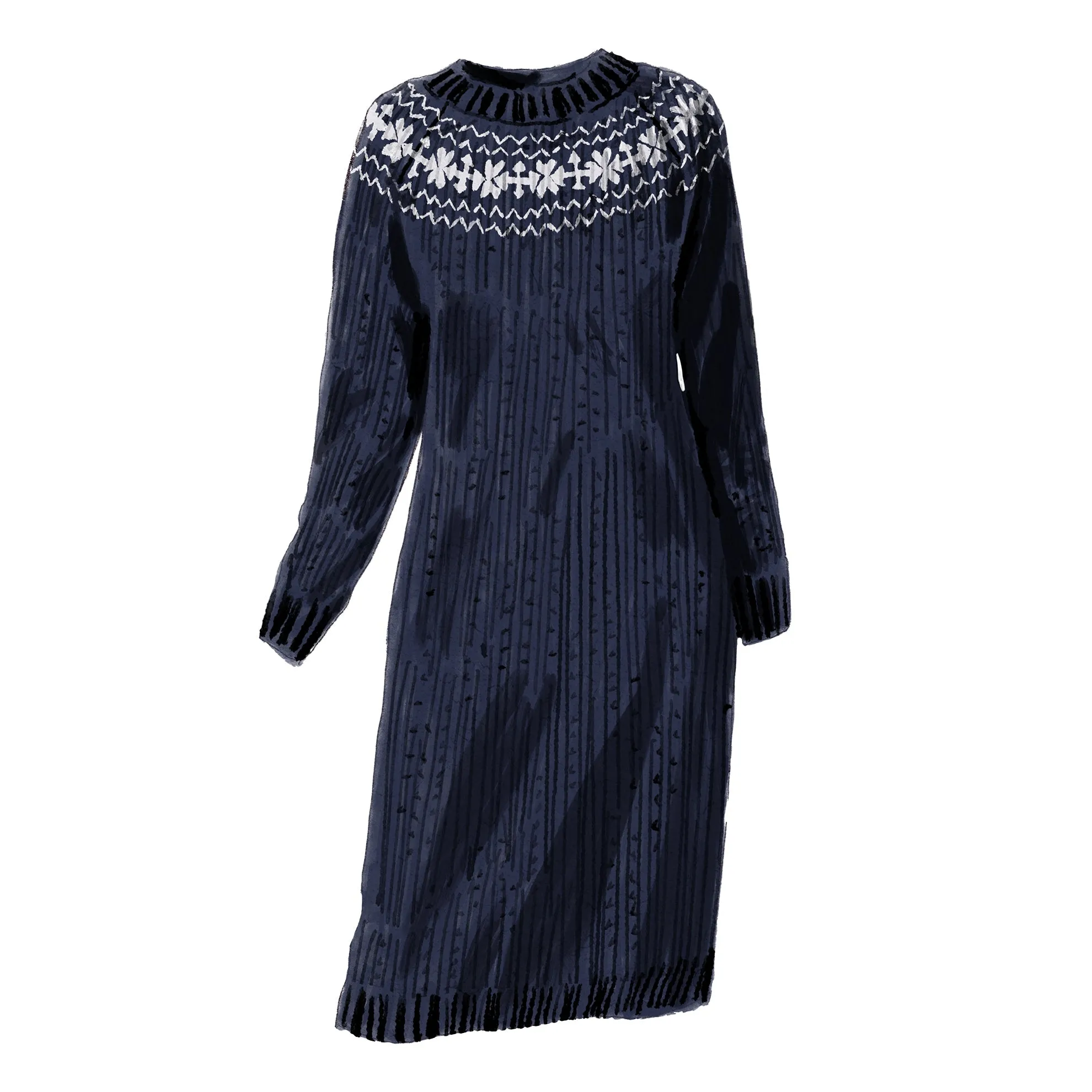 Fair Isle Sweater Dress