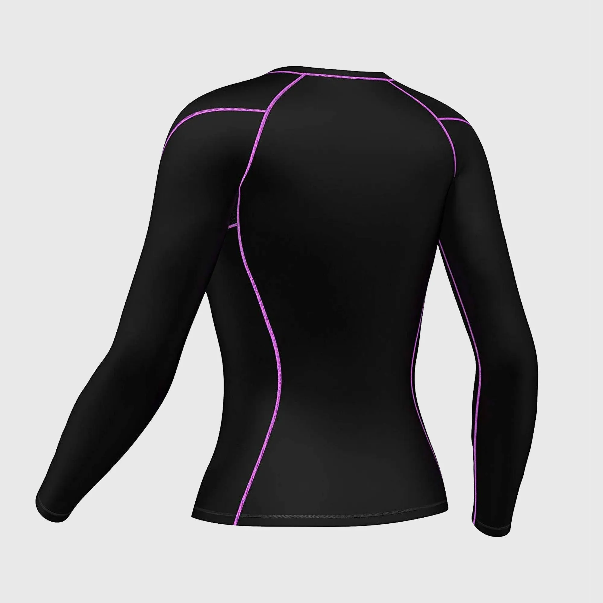 Fdx Monarch Purple Women's & Girl's Base Layer Long Sleeve Compression Top