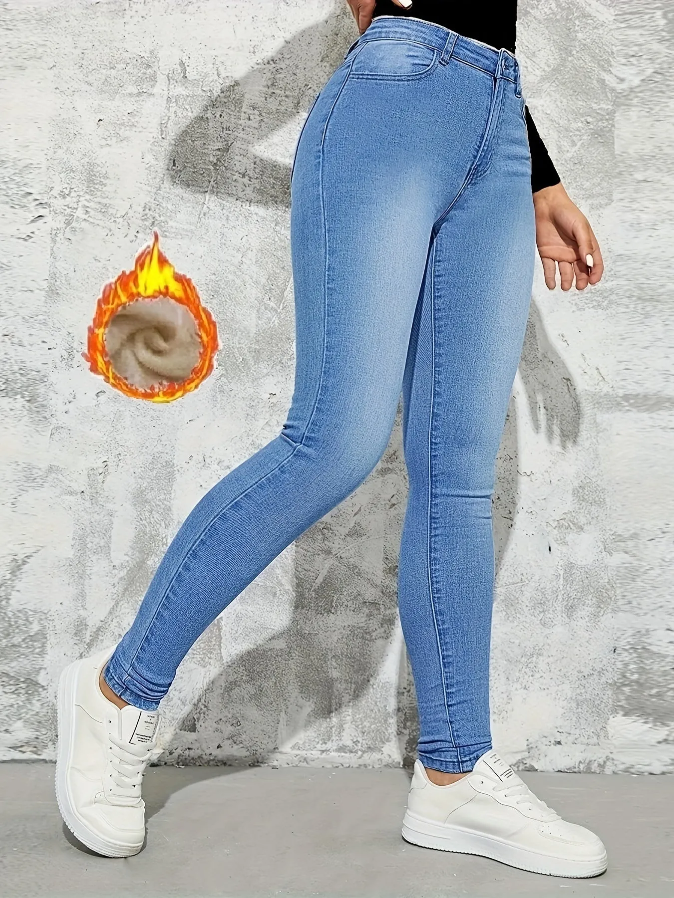 FleeceLined Skinny Jeans Warmth and Style Made for Women