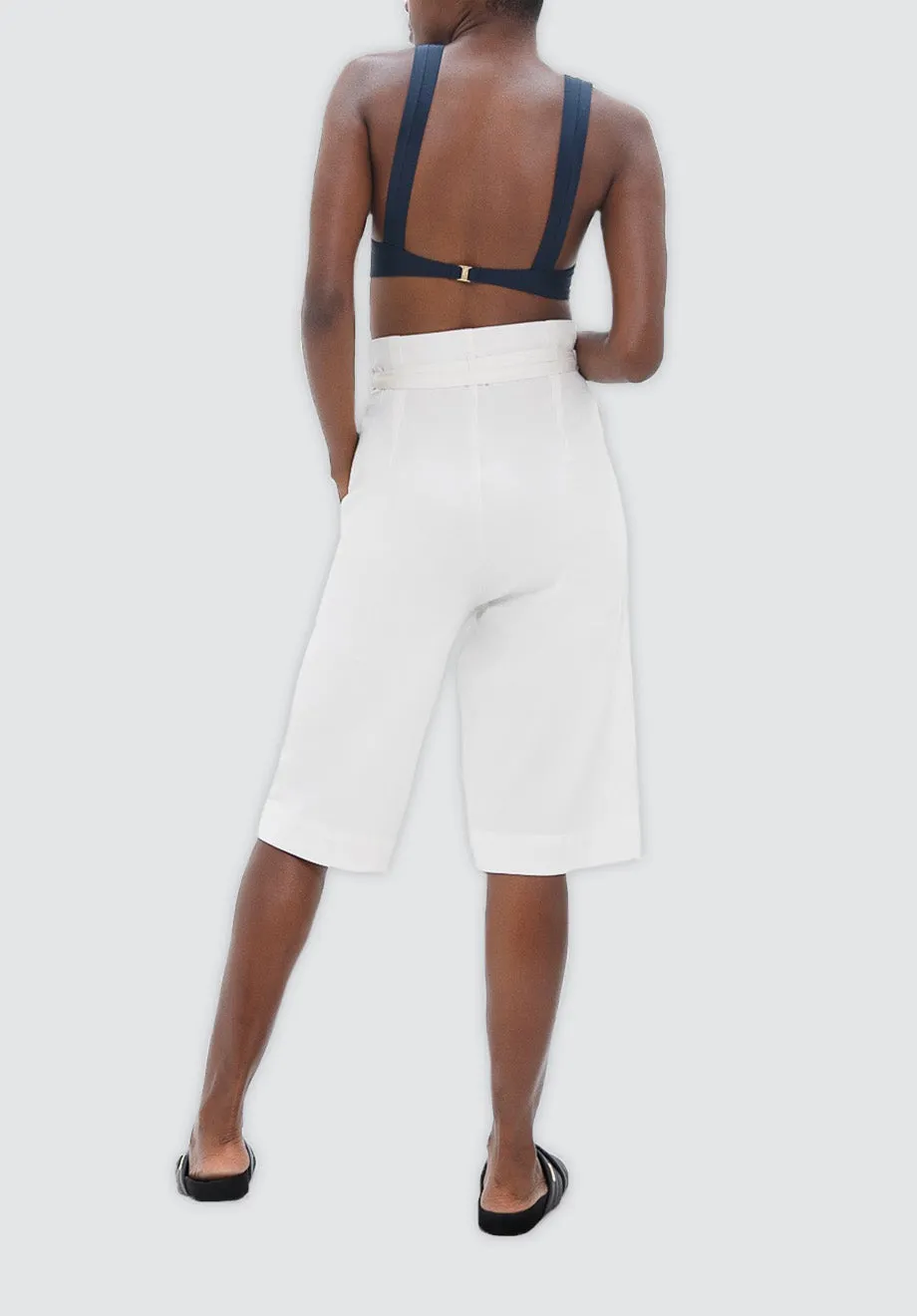 Florence FLR - Knee Pants | White Dove