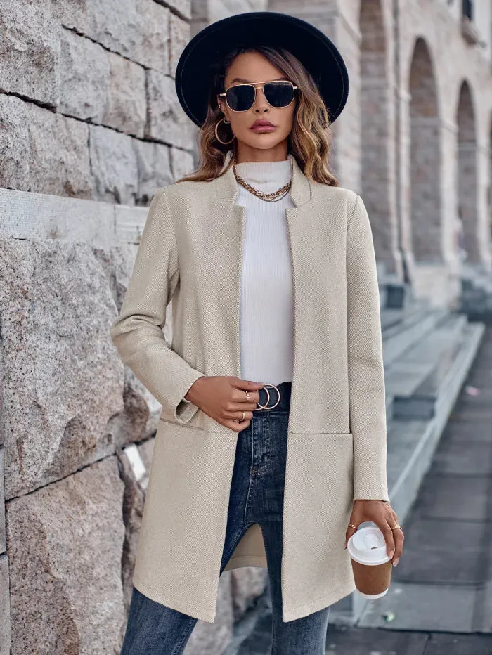 Flytonn-Fall Outfits Women Outwear Streetwear -women's outerwear women's coat Casual New Women's Fashion Stand Collar Solid Color Coat