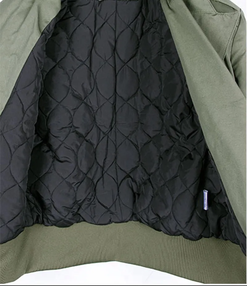 Fur Bomber Jacket - Green