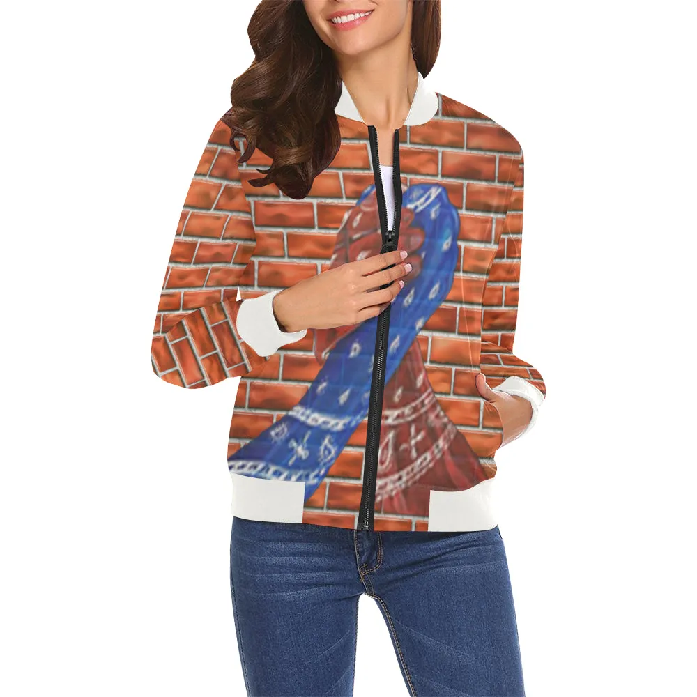 GANG MOST UNITED All Over Print Bomber Jacket for Women