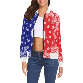 GANG UNITED All Over Print Bomber Jacket for Women (Model H19)