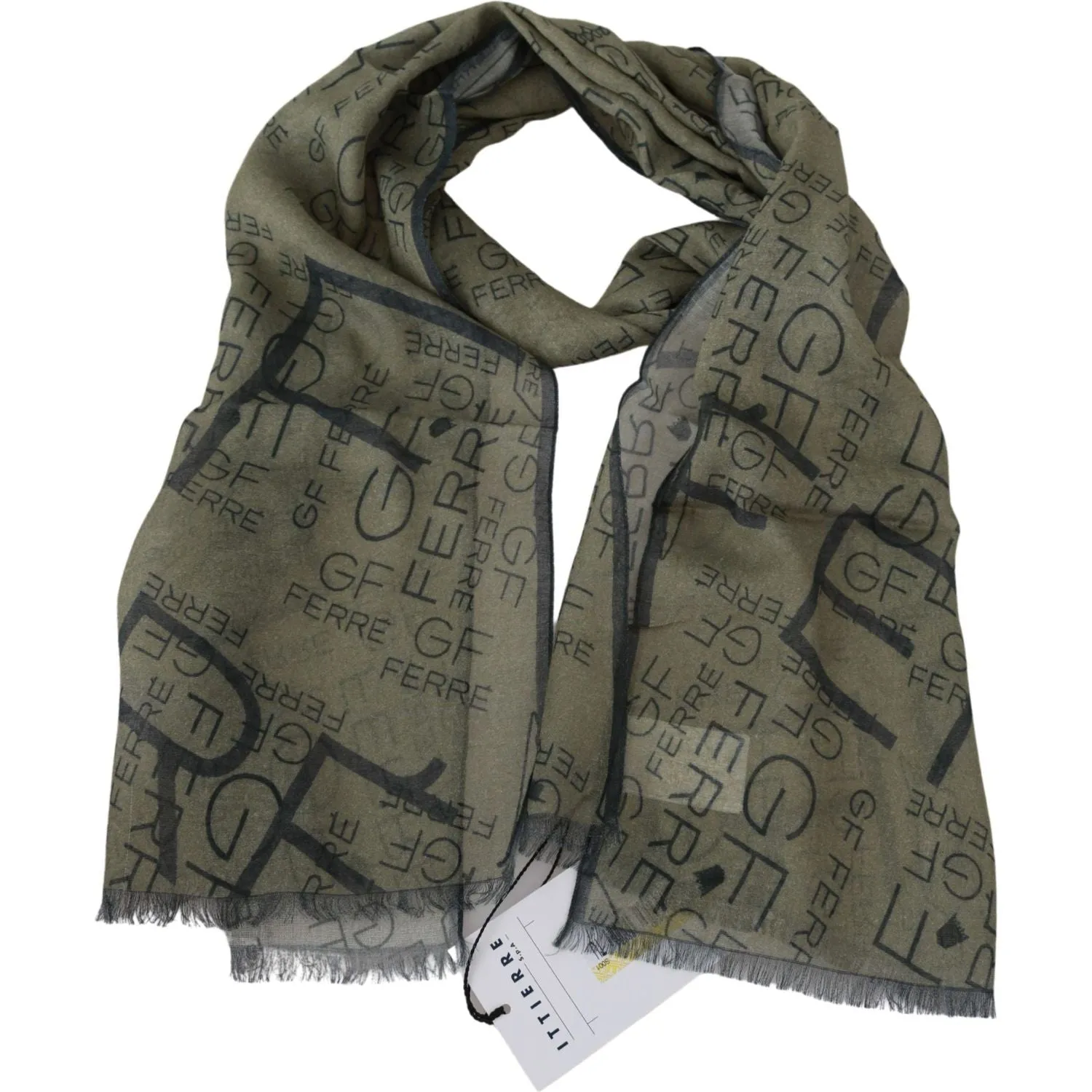 GF Ferre Elegant Patterned Wool-Blend Scarf