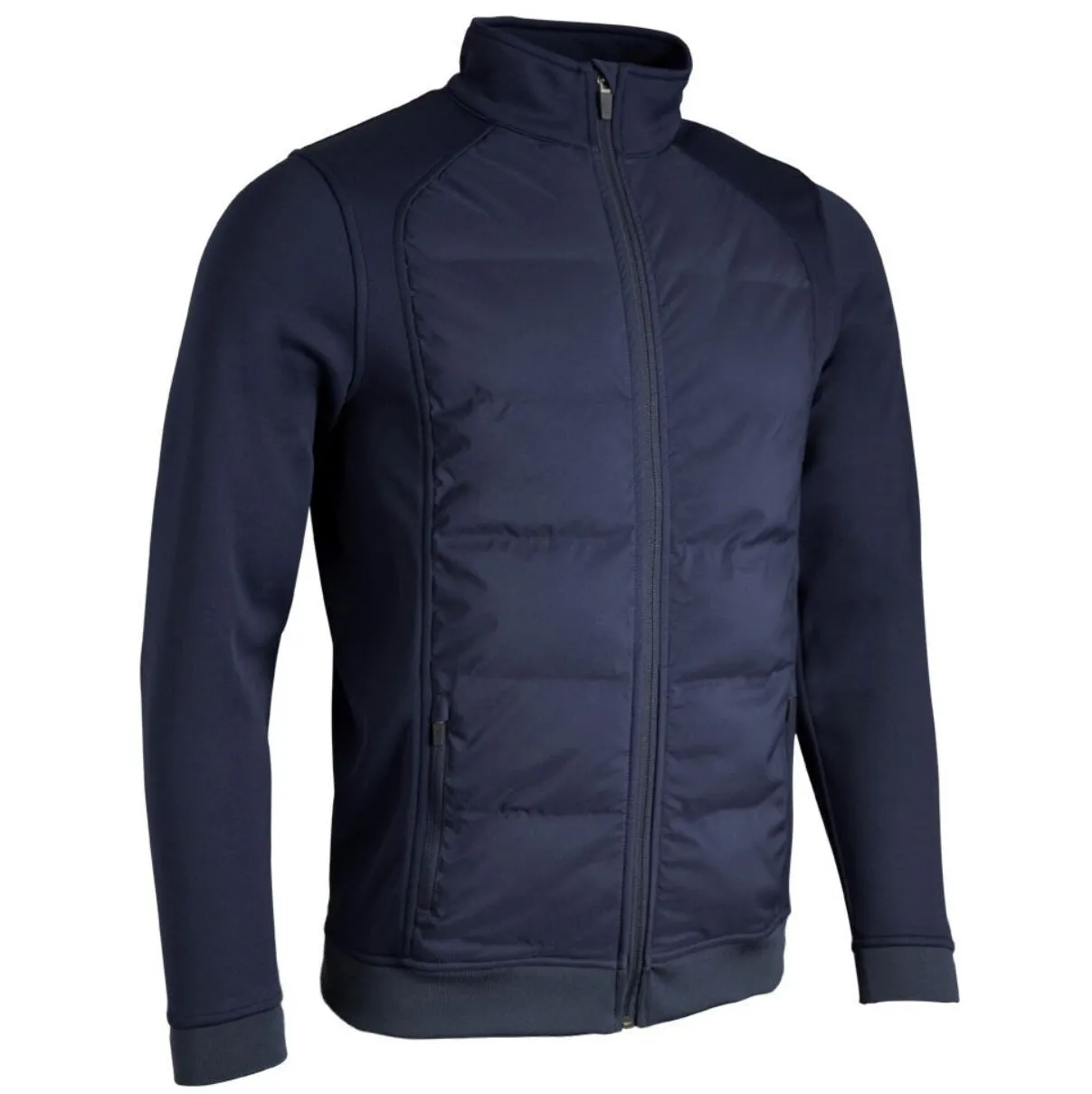 GLENMUIR Callander Zip Front Padded Hybrid Golf Jacket - Mens - Navy