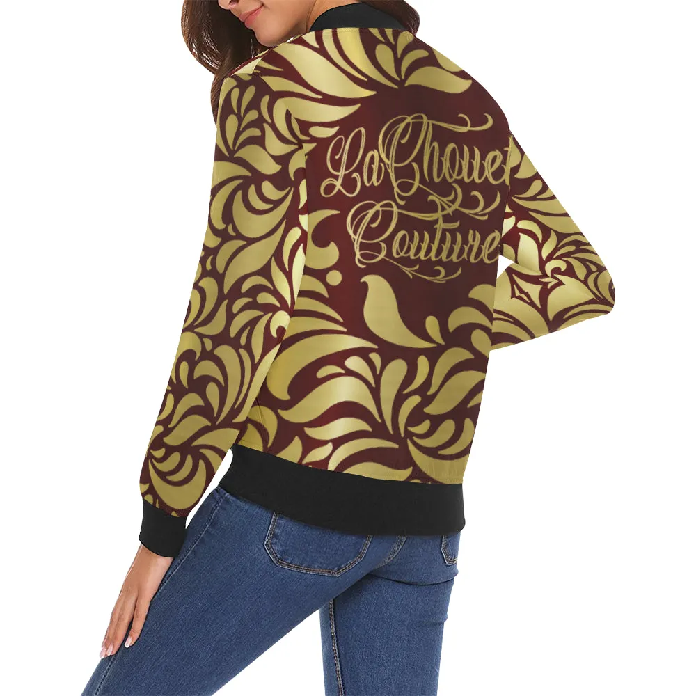 GORGIOUS LEAF BRDX All Over Print Bomber Jacket for Women