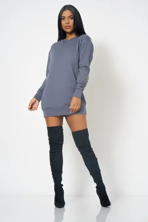 Grey Sweatshirt Dress