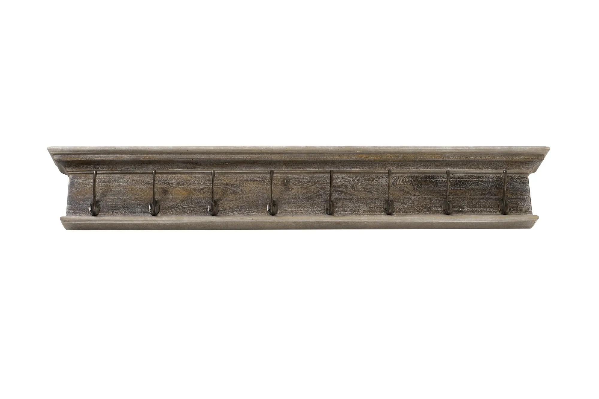 Halifax D161 8-Hook Coat Rack in Natural Wash