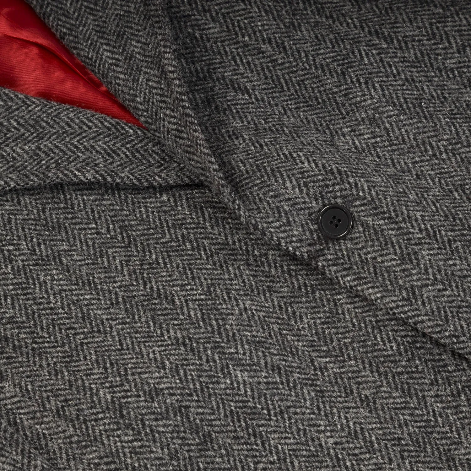 Harris Tweed Men's Wool Coat - Cameron Grey Herringbone