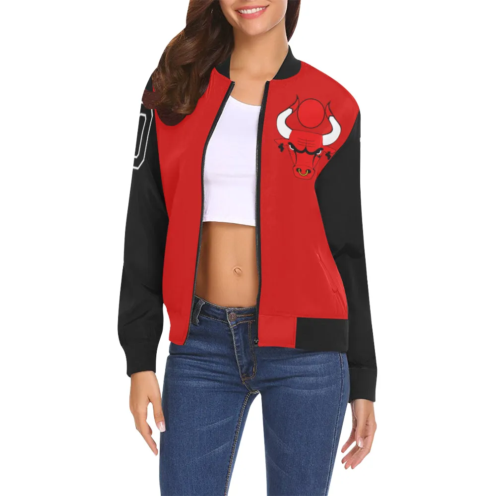 HATHOR BULLS B&R All Over Print Bomber Jacket for Women