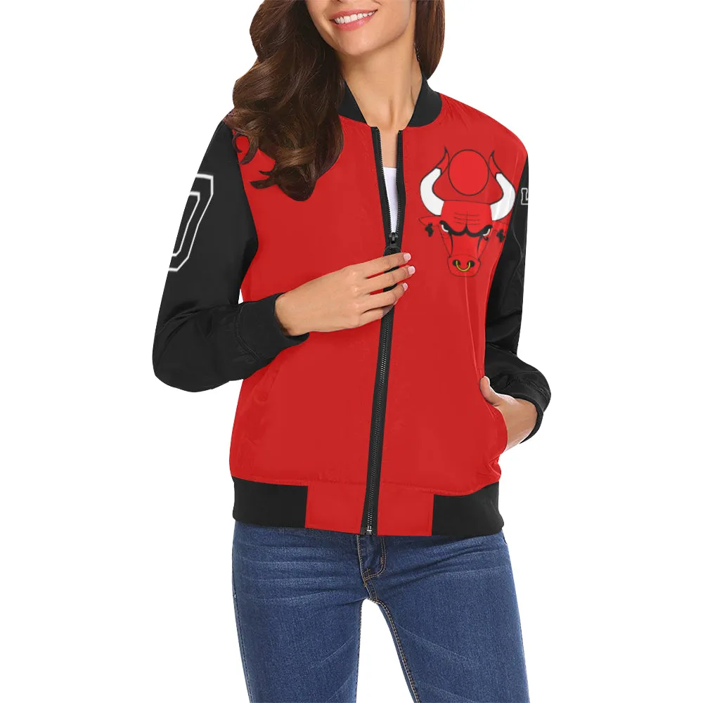 HATHOR BULLS B&R All Over Print Bomber Jacket for Women