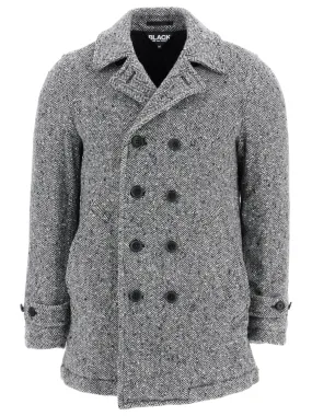 Herringbone Double Breasted Wool Coat