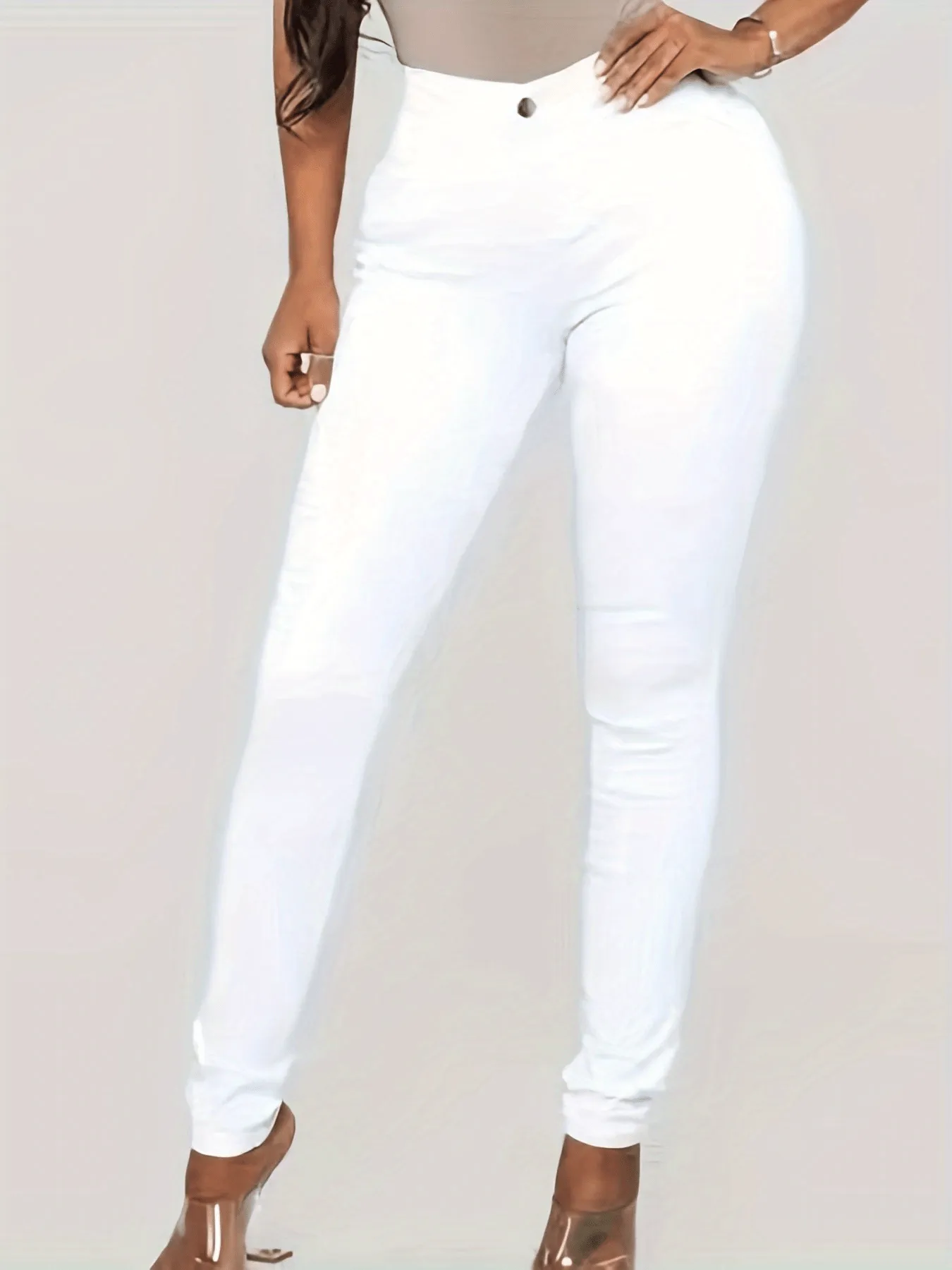 High Rise Skinny Jeans Stylish Stretch Denim Pants for Women