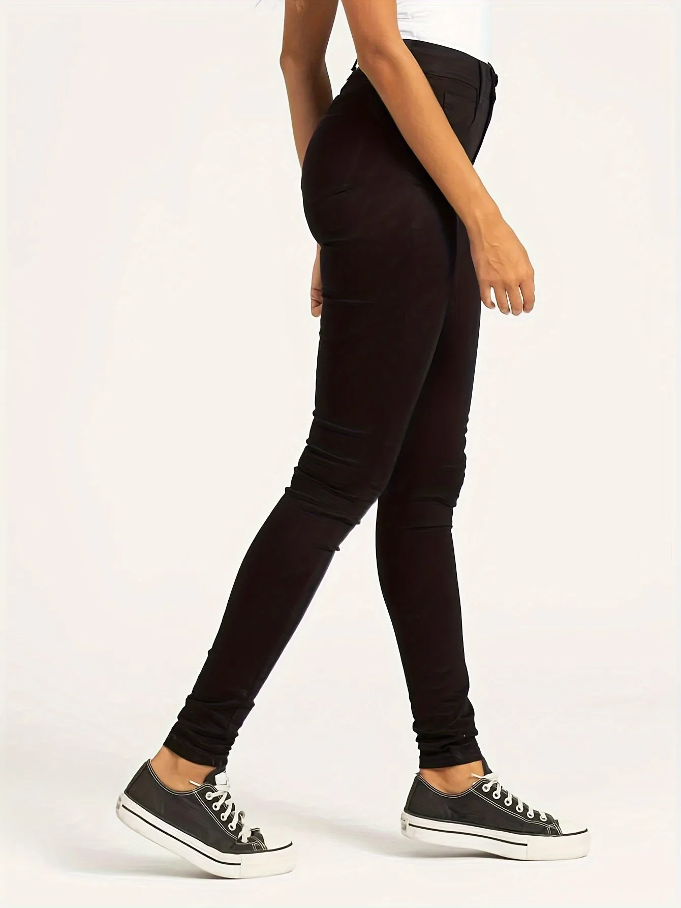 High stretch black skinny jeans for everyday style