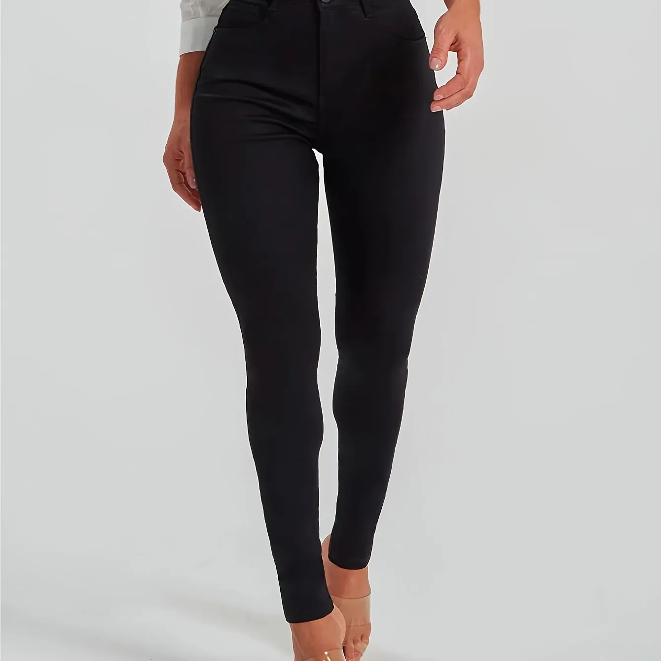 High stretch black skinny jeans for everyday style