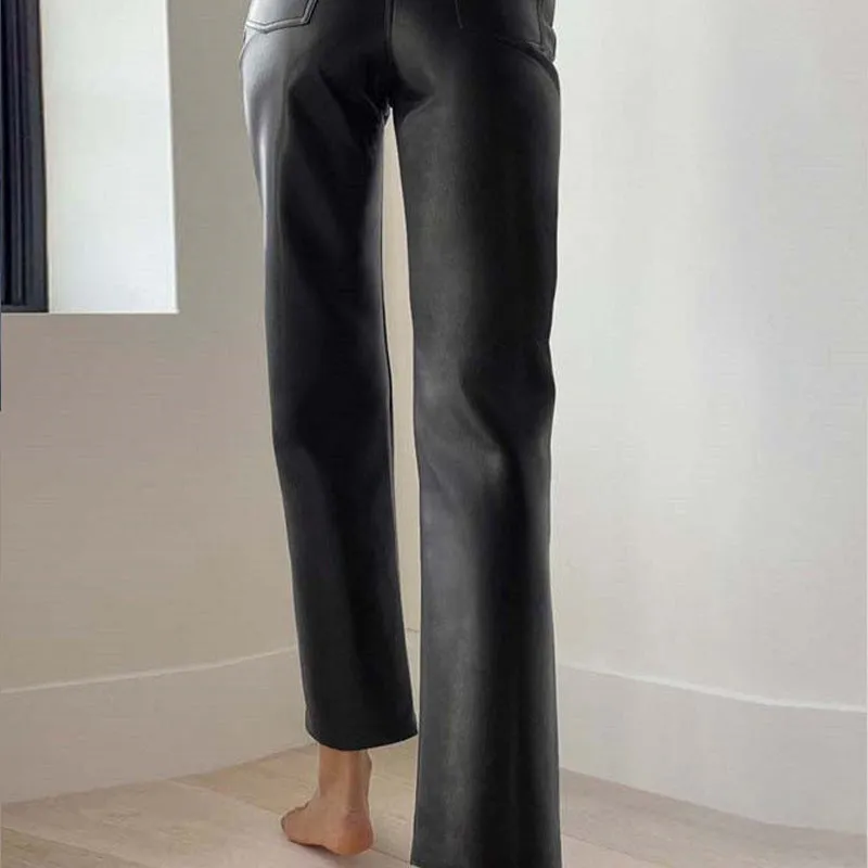 High Waist PU Leather Pants- Culture Heaven Special