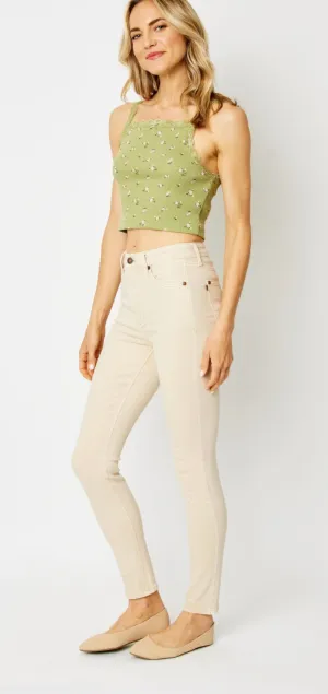 High waist tummy control skinnies