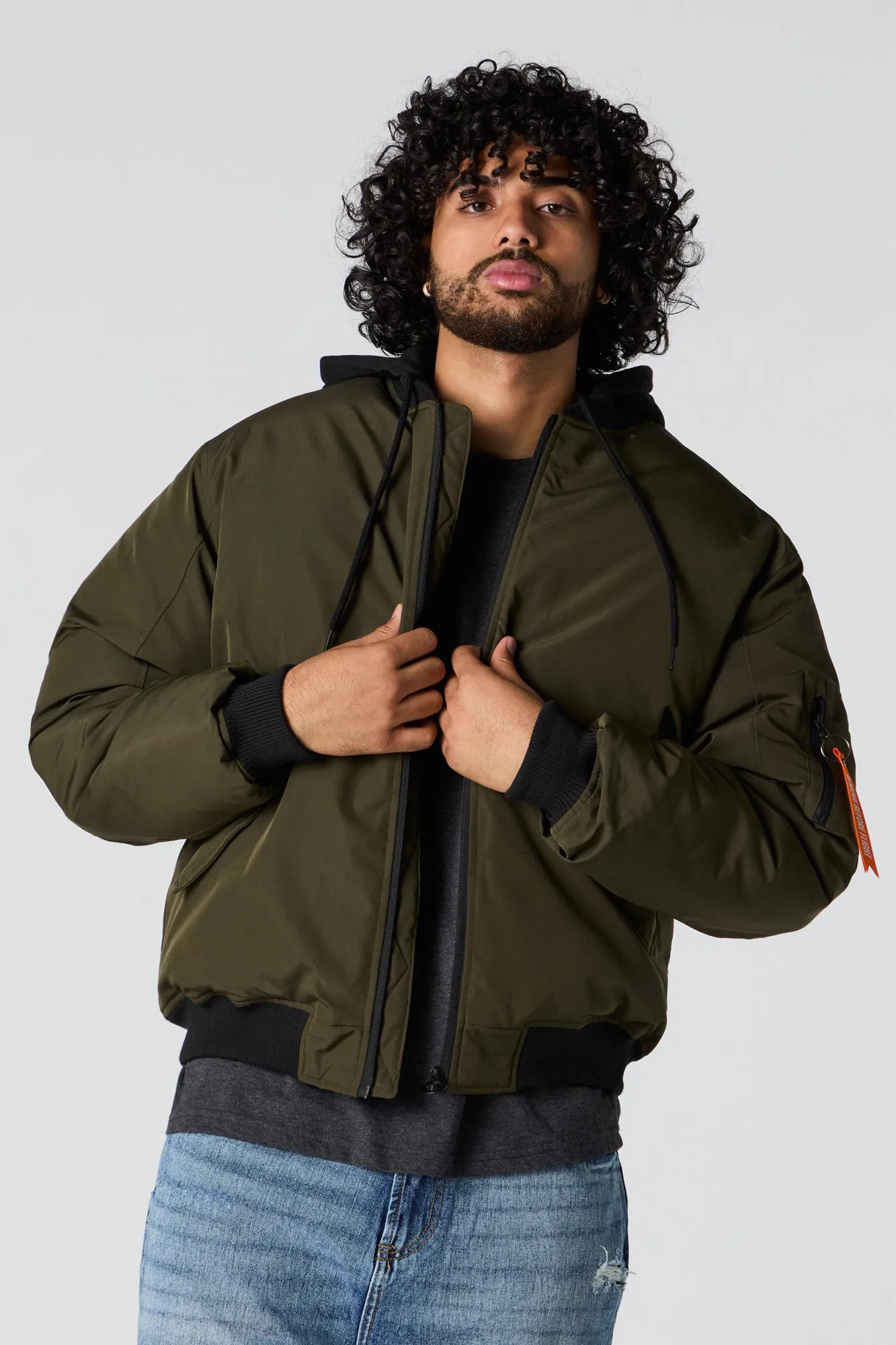 Hooded Bomber Jacket