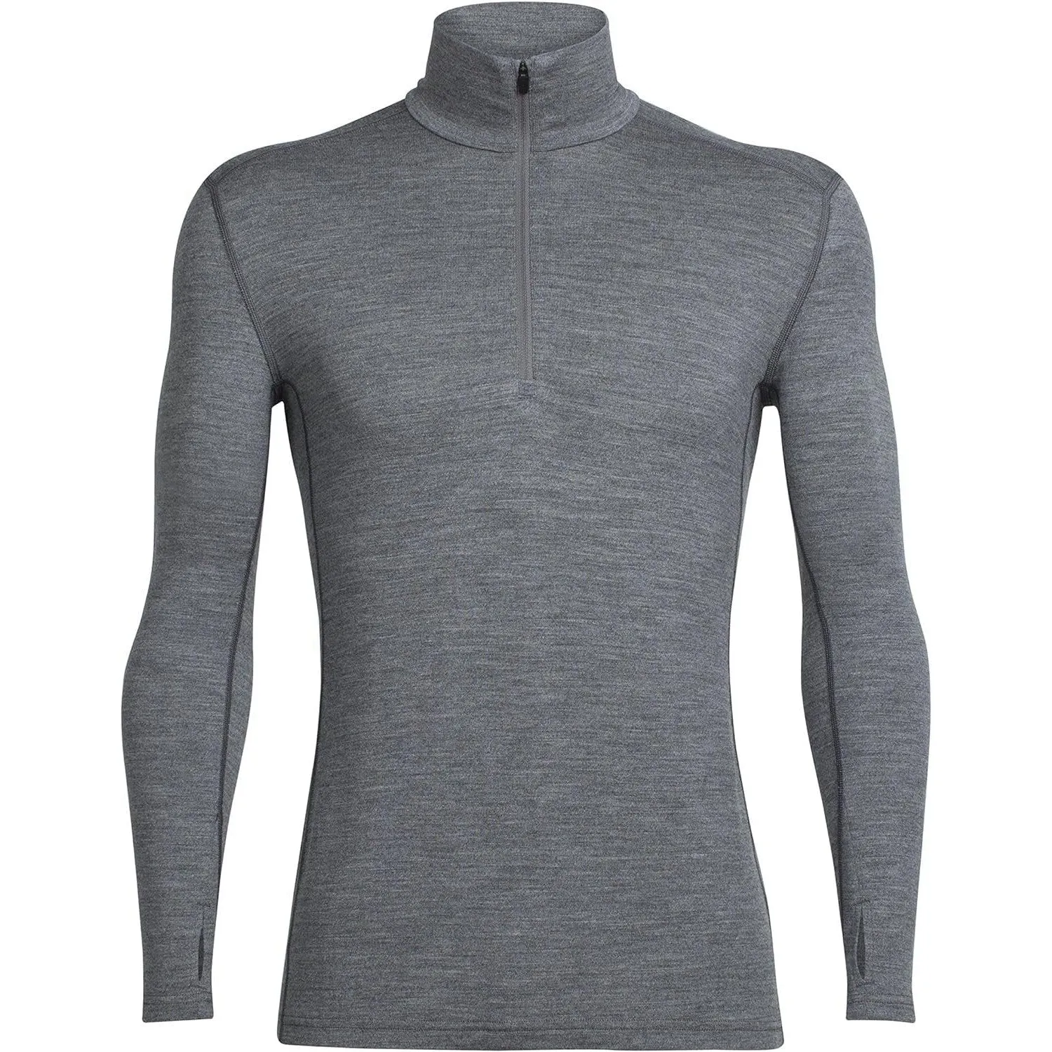 ICEBREAKER Men's Tech Heavyweight Base Layer Half Zip Pullover Top, New Zealand Merino Wool