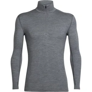 ICEBREAKER Men's Tech Heavyweight Base Layer Half Zip Pullover Top, New Zealand Merino Wool