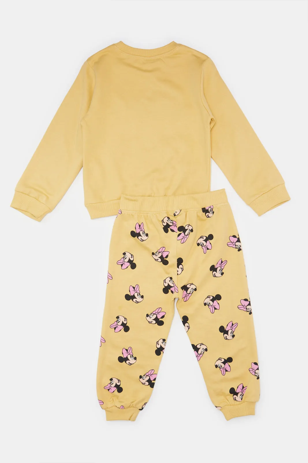 Infant Girls Mustard Minnie Mouse Jogger Set (2 Piece)