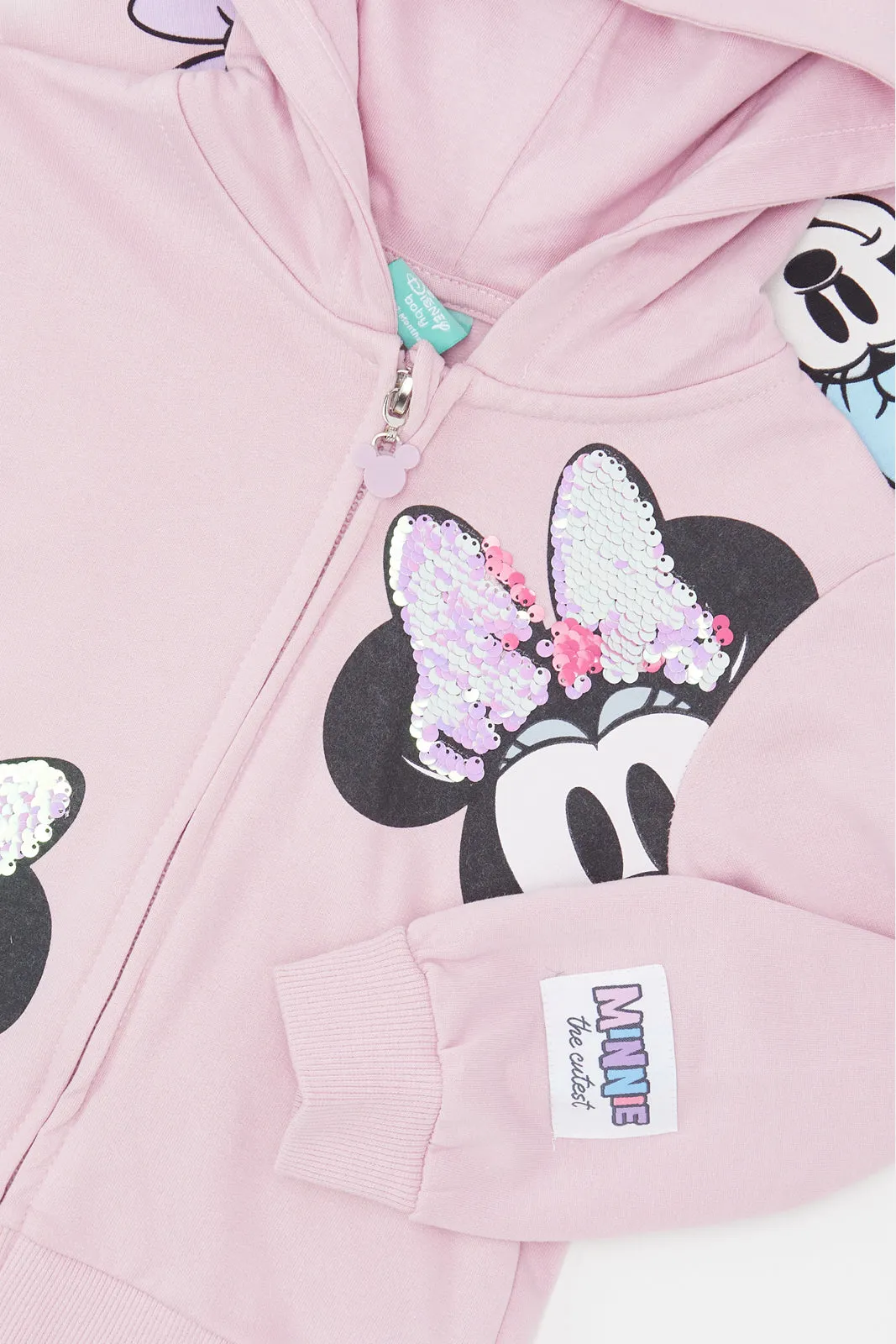 Infant Girls Pink Minnie Mouse Jogger Set (2 Piece)