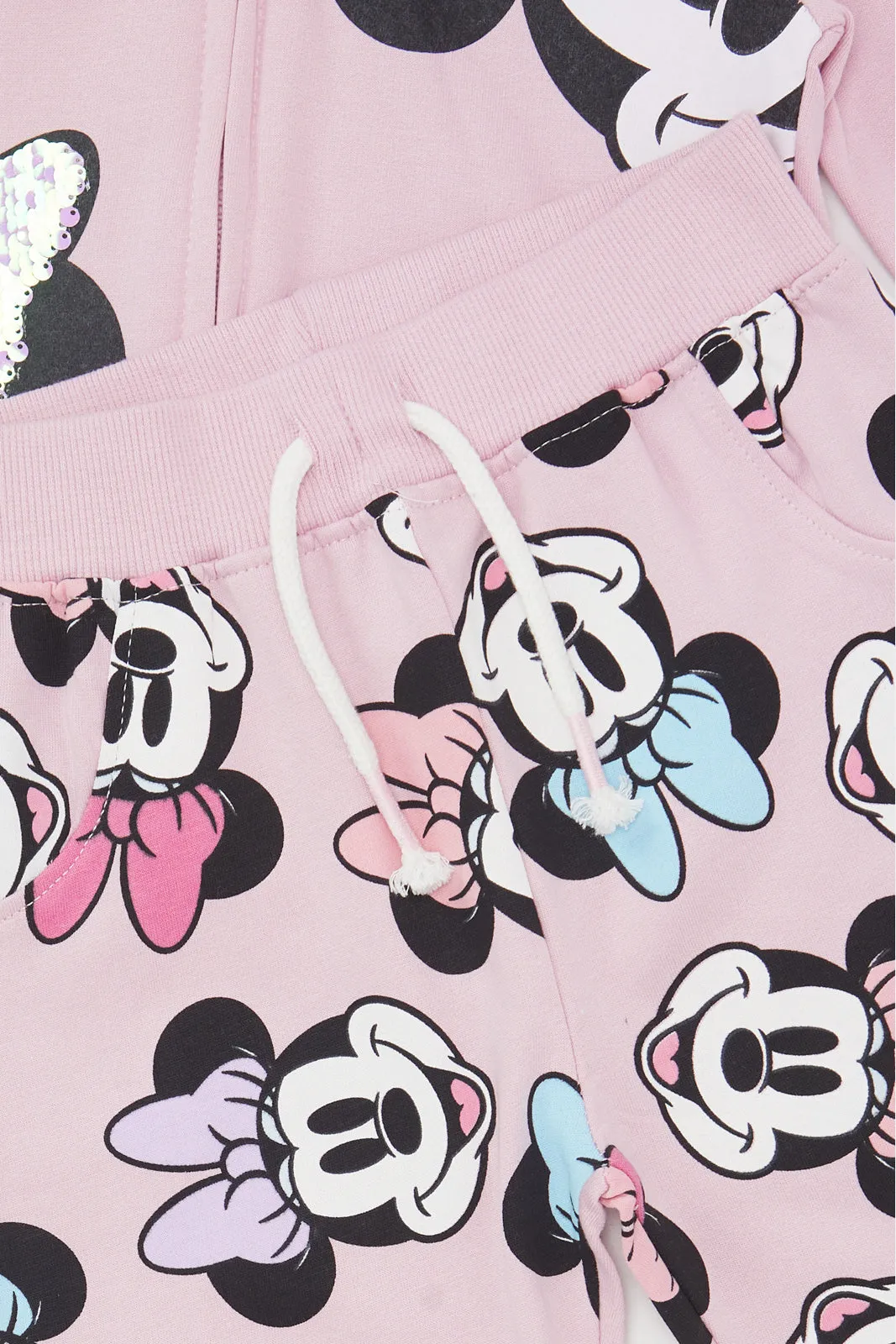 Infant Girls Pink Minnie Mouse Jogger Set (2 Piece)