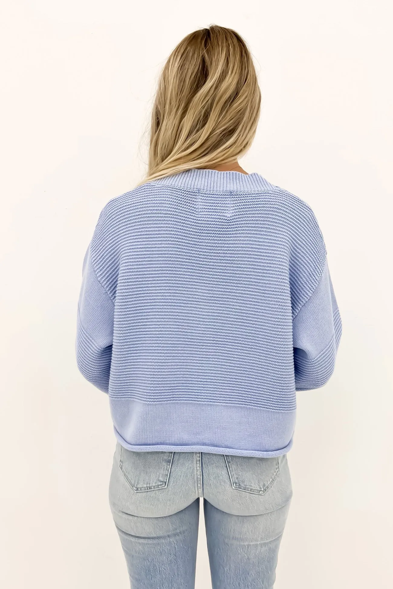 Izaiah Knit Sweater Blue