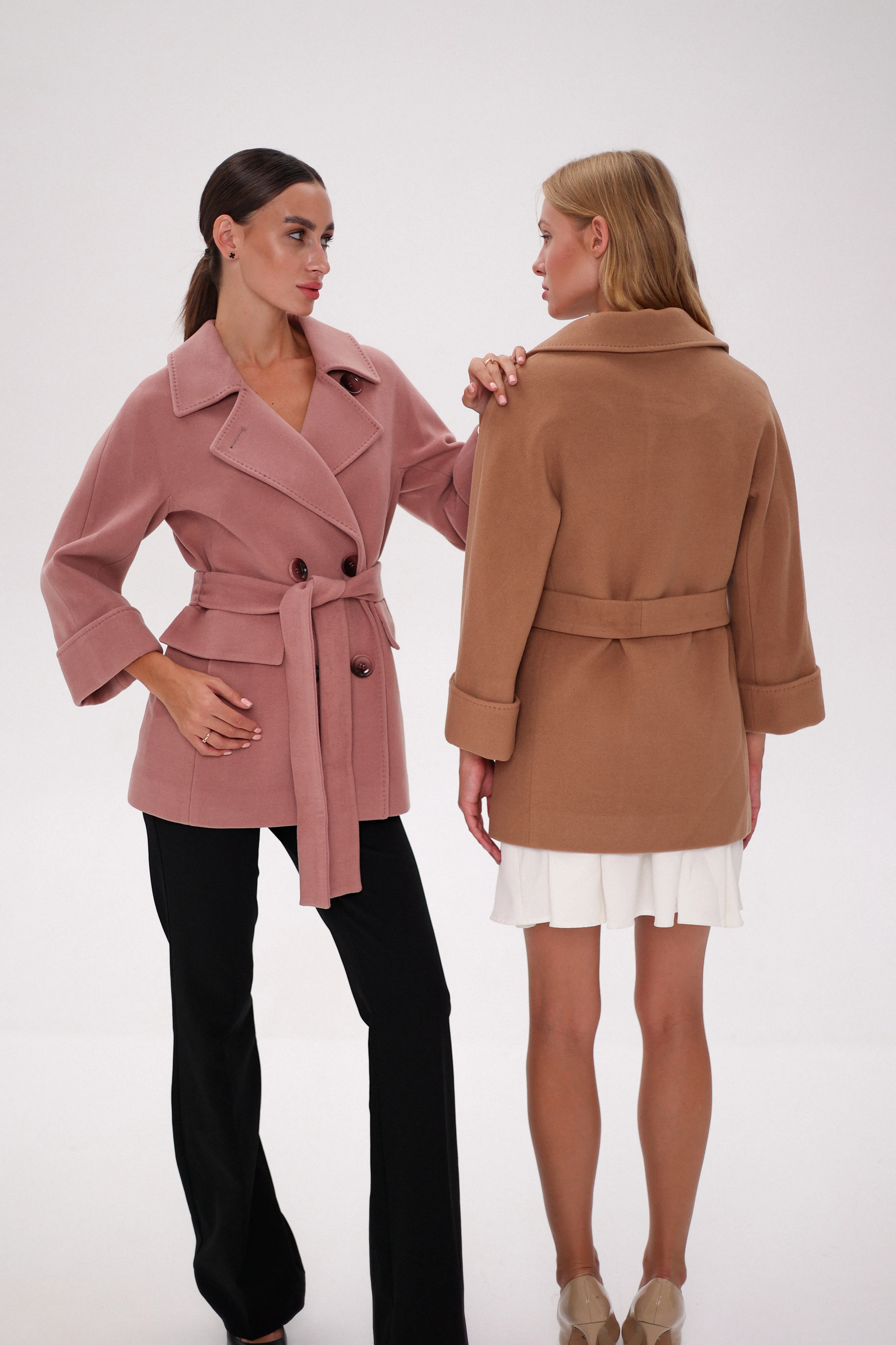 Jackie Tailored Cashmere Wool Coat