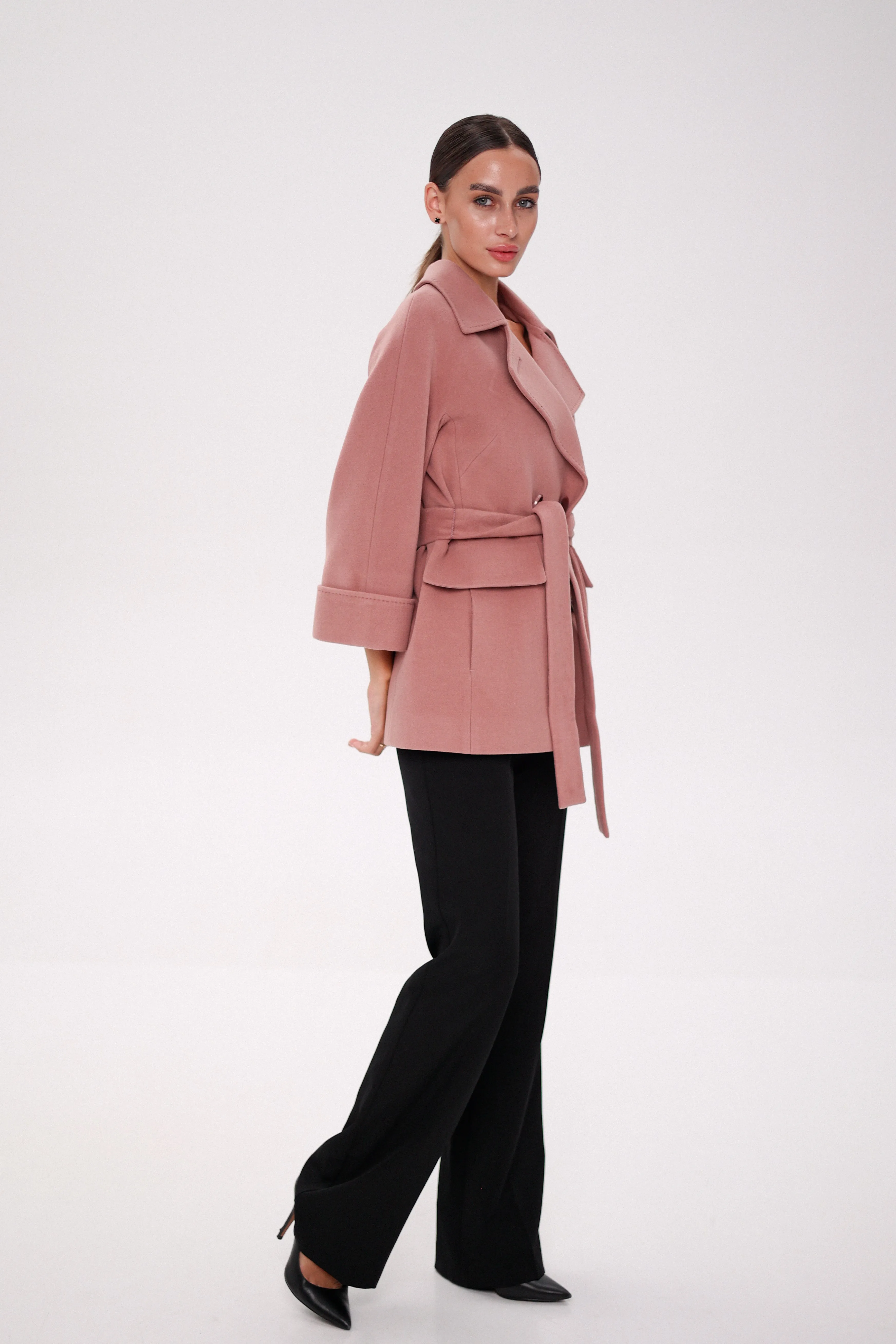 Jackie Tailored Cashmere Wool Coat