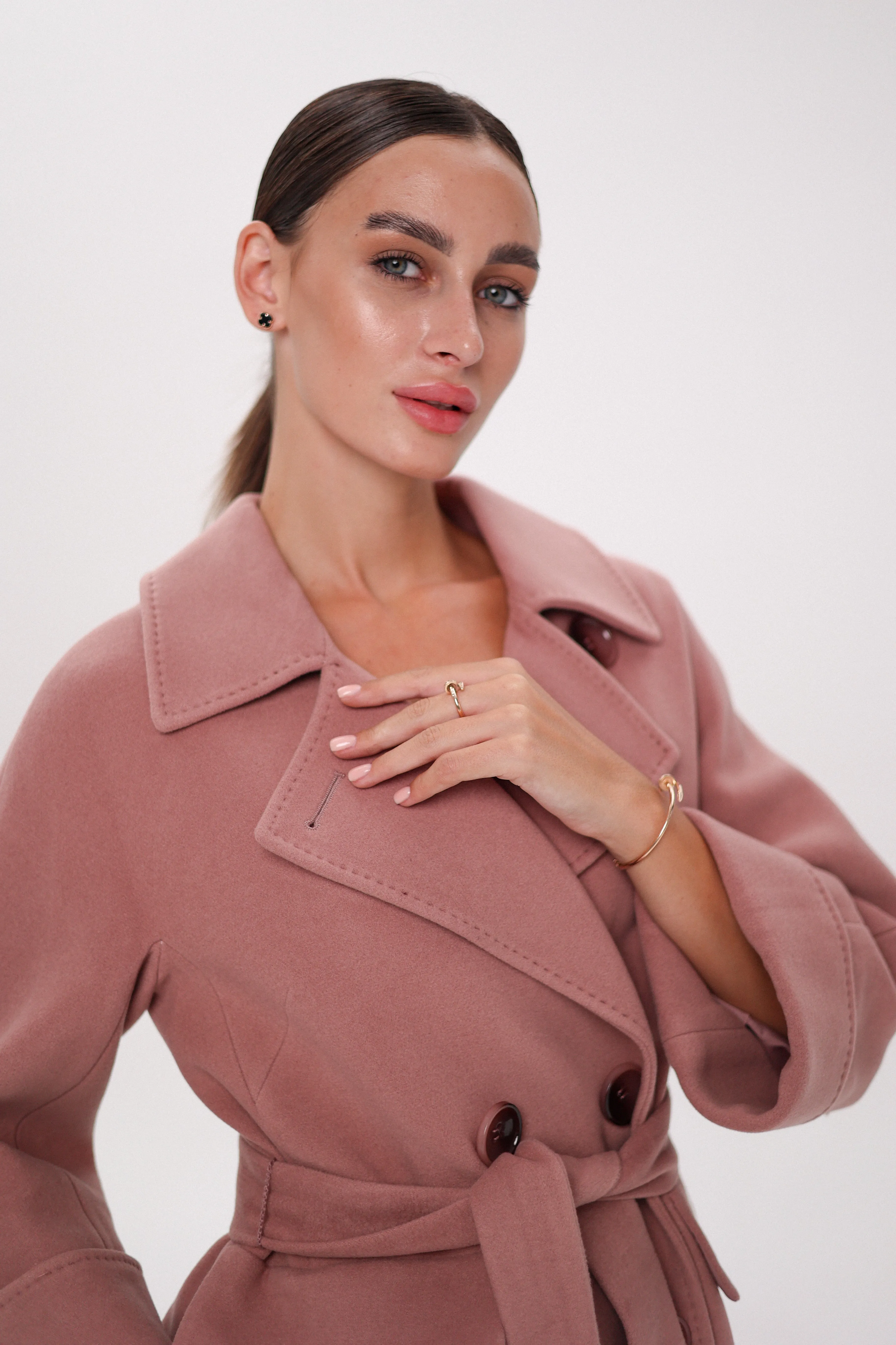 Jackie Tailored Cashmere Wool Coat