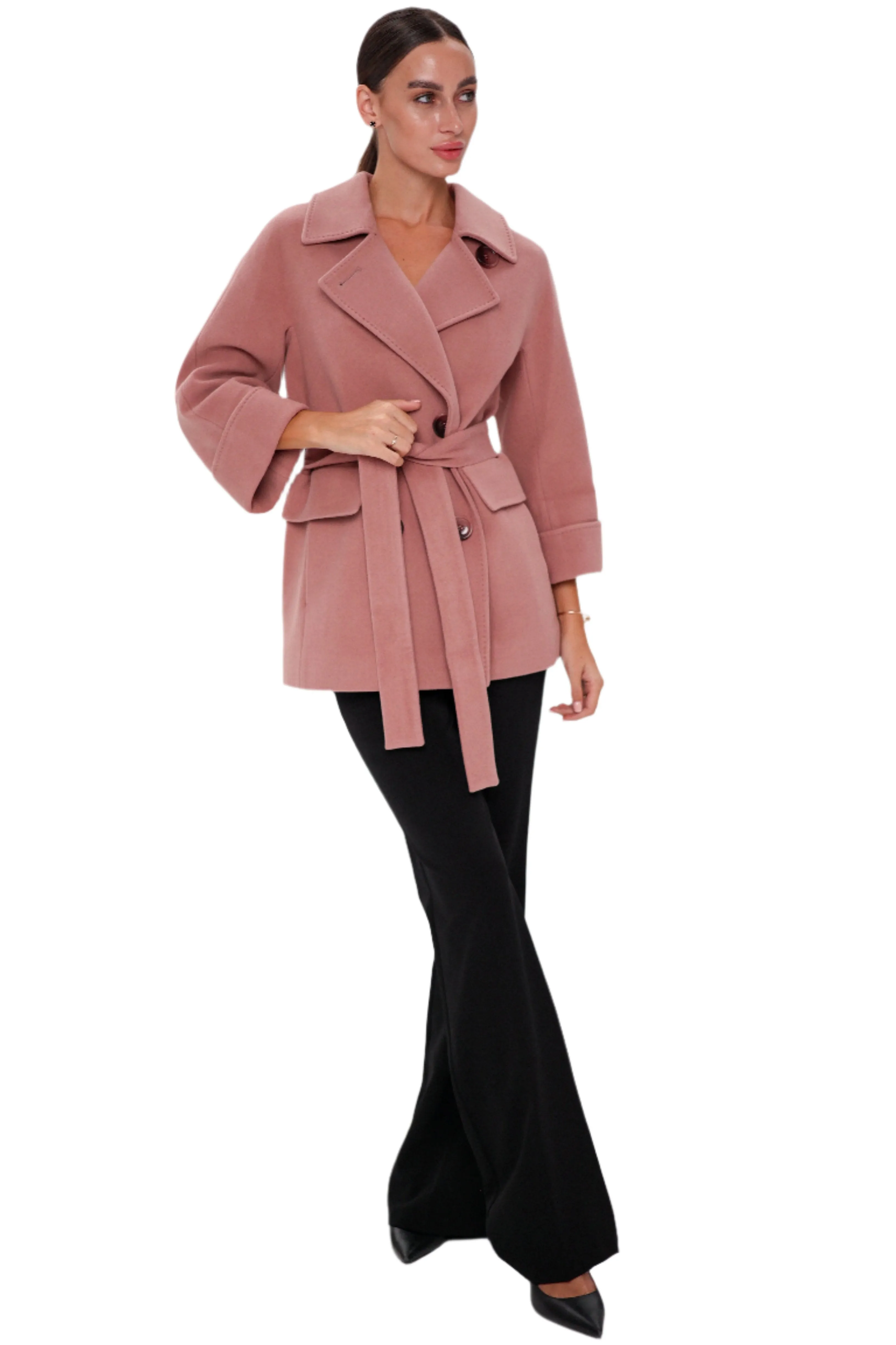 Jackie Tailored Cashmere Wool Coat