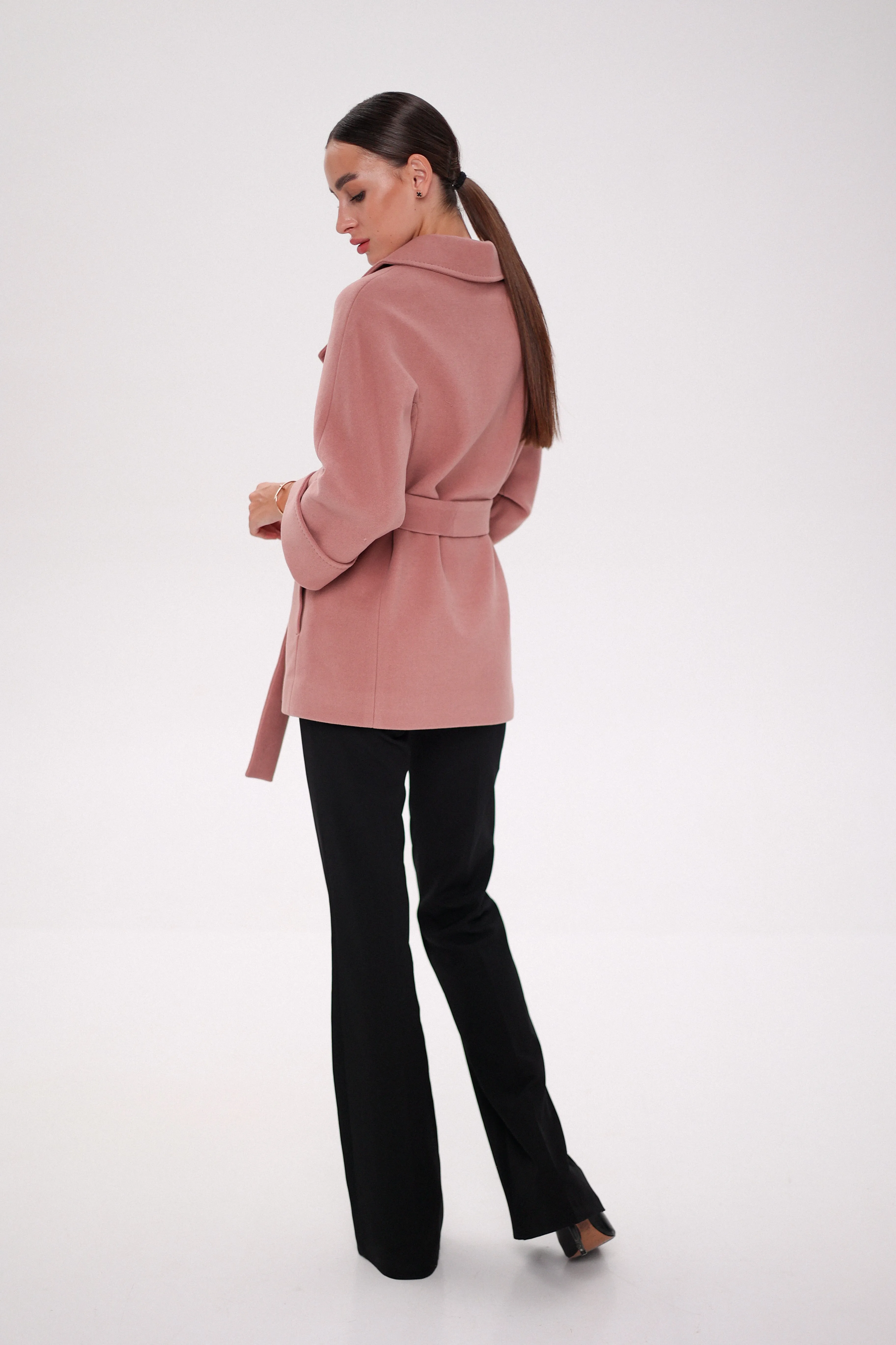 Jackie Tailored Cashmere Wool Coat