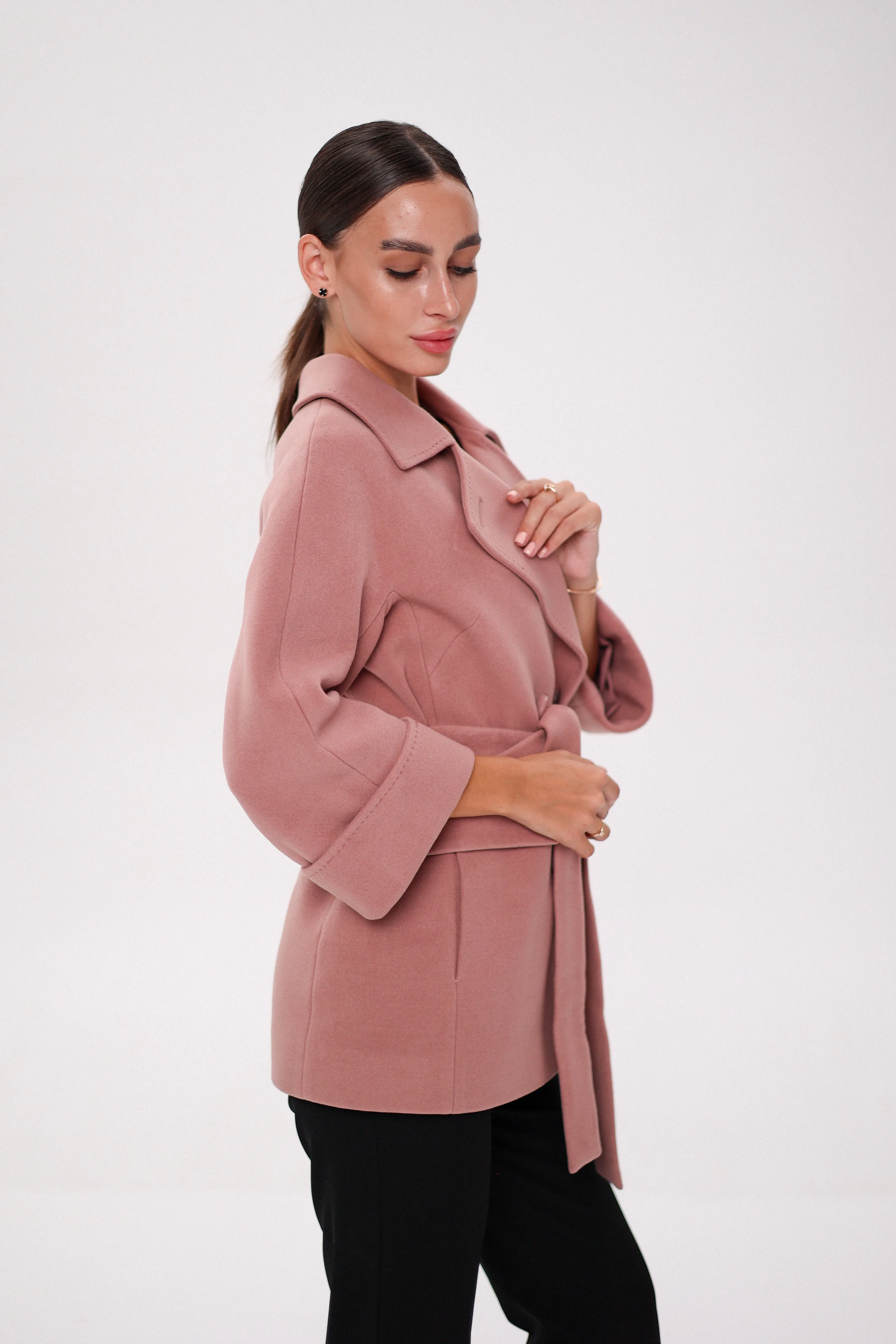 Jackie Tailored Cashmere Wool Coat