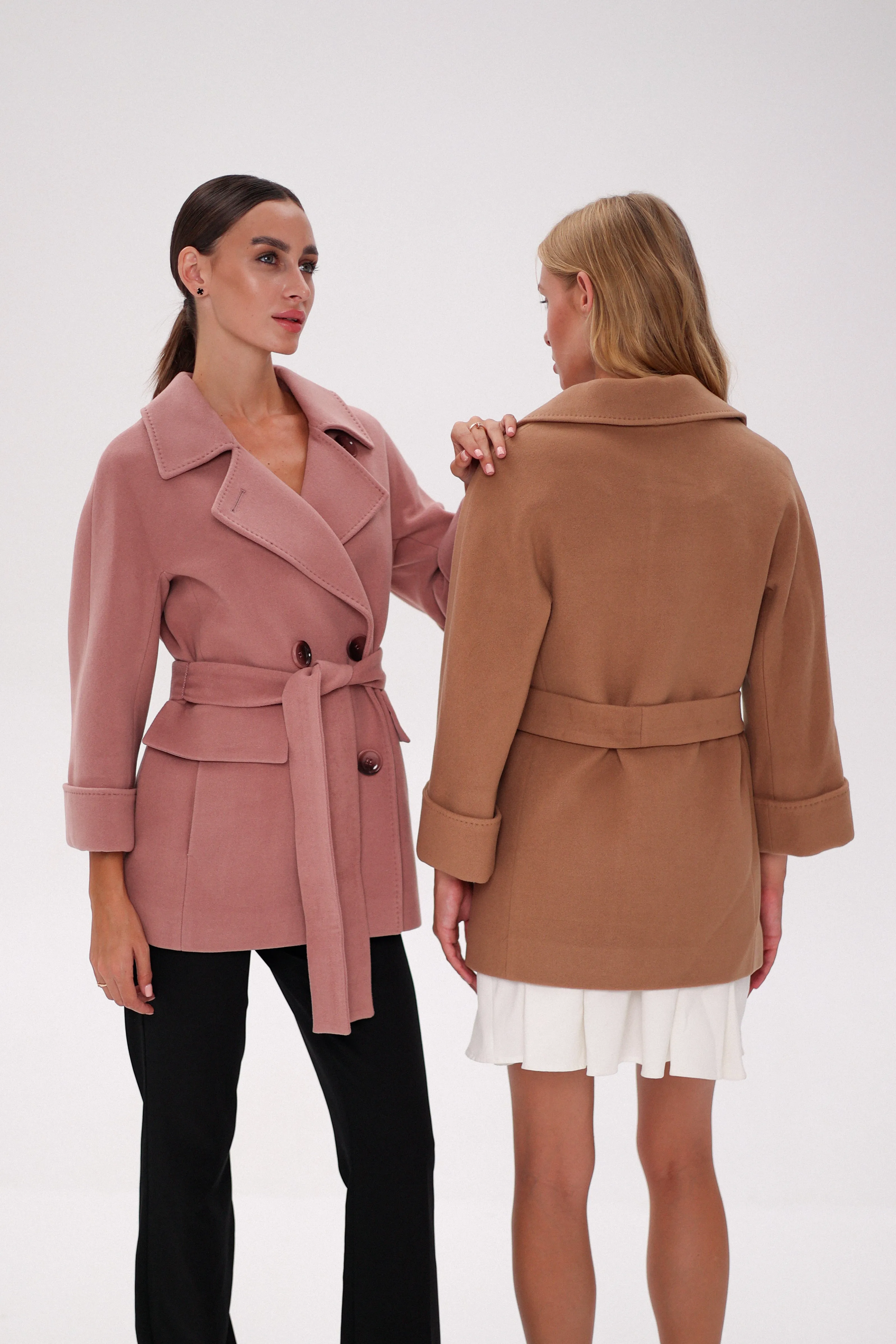 Jackie Tailored Cashmere Wool Coat