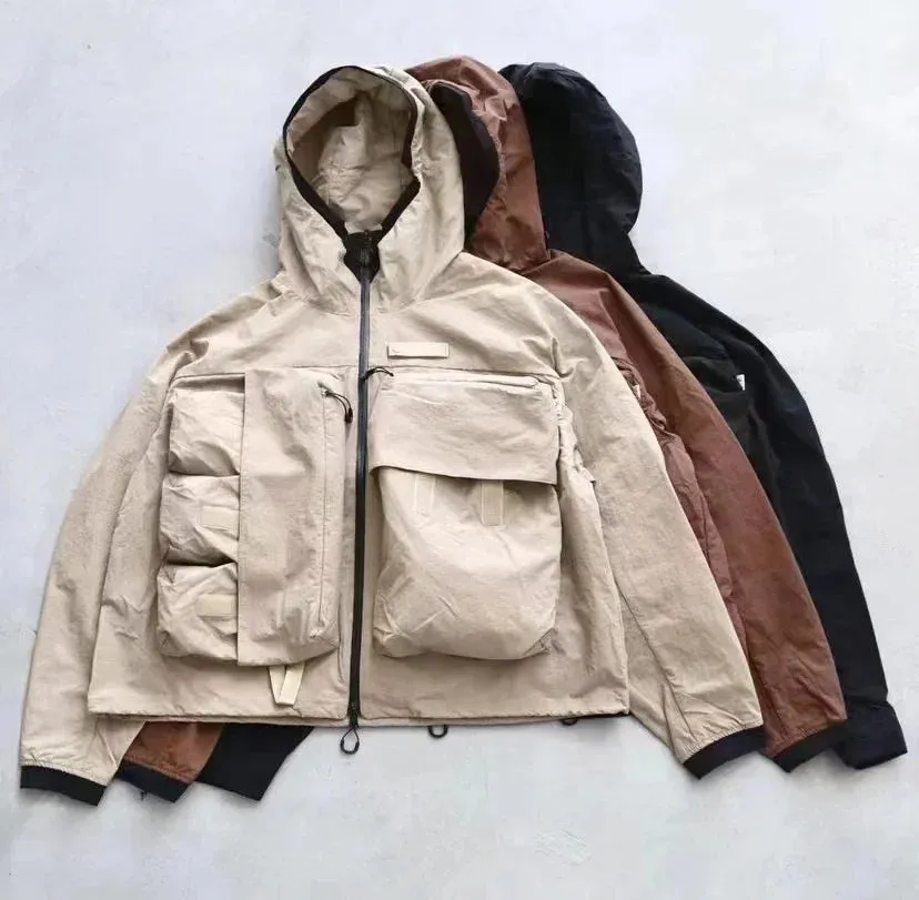 Japanese CMF Multi Pocket Waterproof Hooded Coat Outerwear